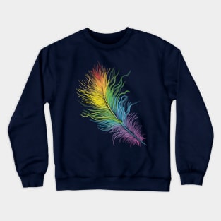 Rainbow Feather-dark Crewneck Sweatshirt